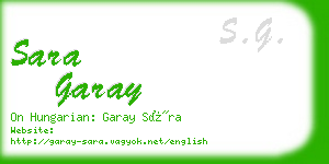 sara garay business card